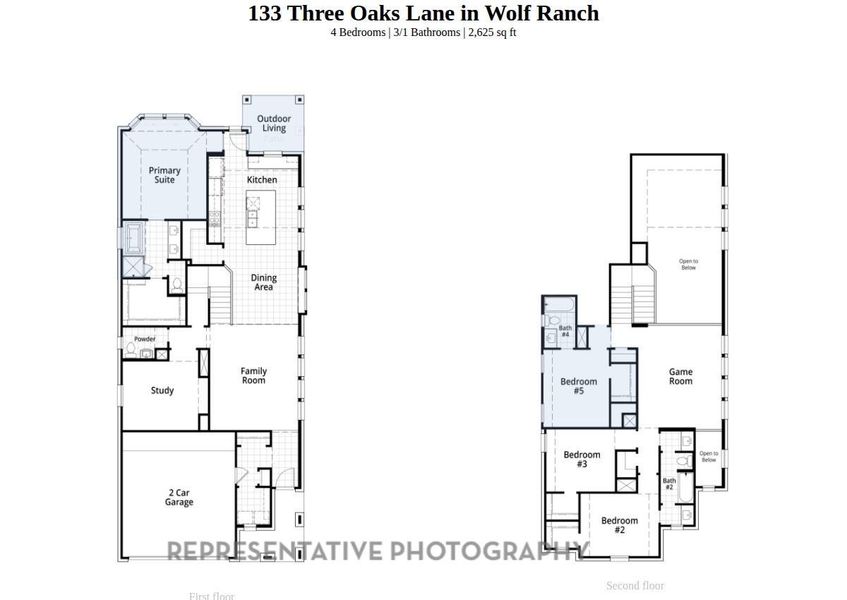 2D floor plan layout of this home in Wolf Ranch: 46ft. lots, Georgetown, TX (Image 3). 2D floor plan layout of this home in Wolf Ranch: 46ft. lots, Georgetown, TX (Image 3).