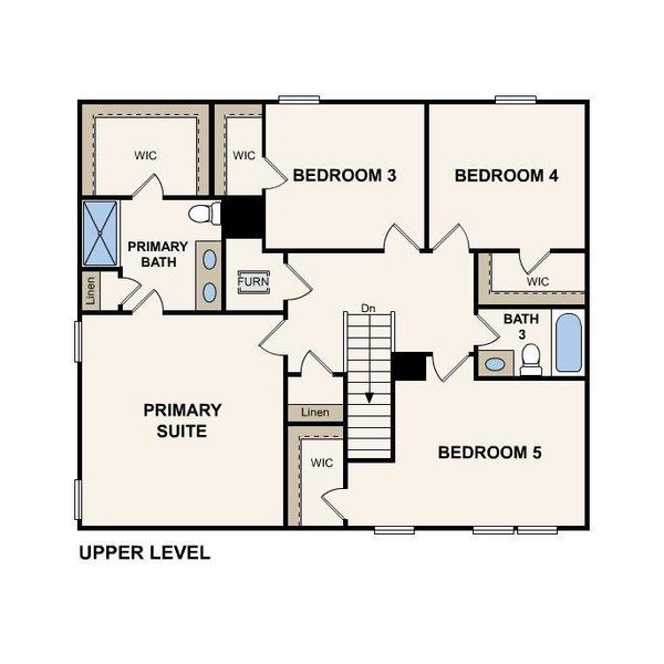 2D floor plan layout of this home in Liberty Pointe, Villa Rica, GA (Image 3).
