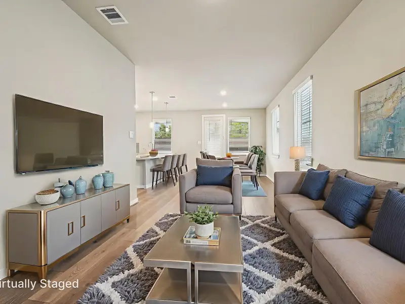 Furnished interior view inside a new home in Parkway Commons - City Series, Missouri City (Image 5). Furnished interior view inside a new home in Parkway Commons - City Series, Missouri City (Image 5).