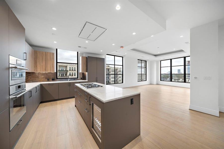 Kitchen with luxury Eggersman cabinets, Gagganeau appliances