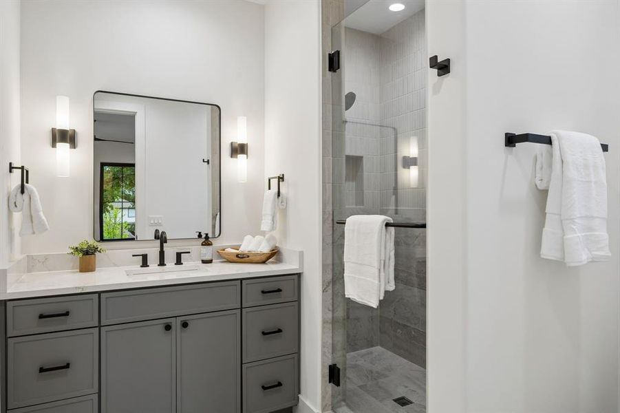 Furnished interior view inside a new home in , Dallas (Image 28).