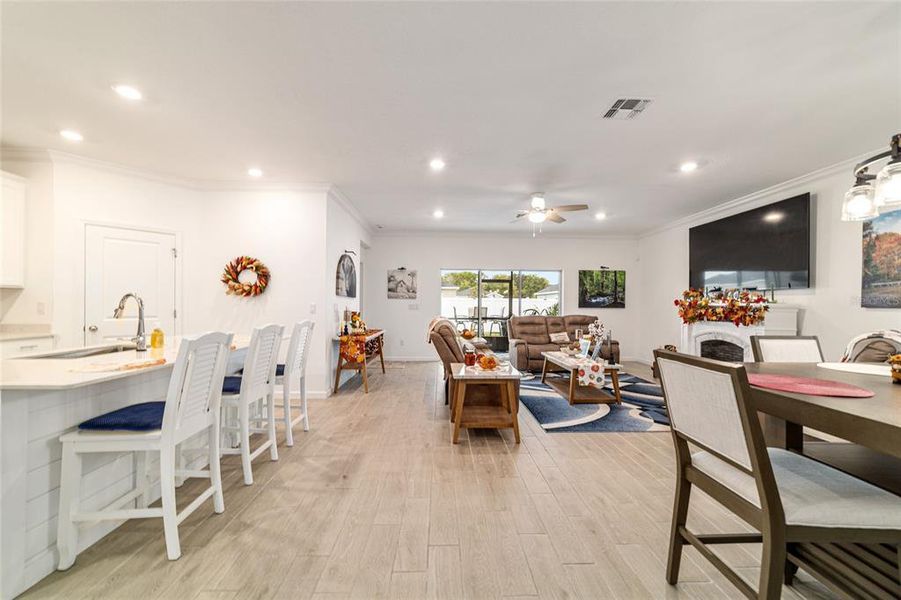 Furnished interior view inside a new home in Country Lane Estates, Williston (Image 12).