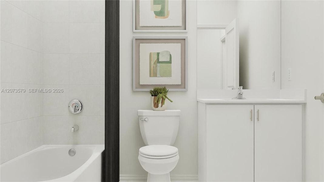 Furnished interior view inside a new home in Pineland Crest, Miami (Image 15).