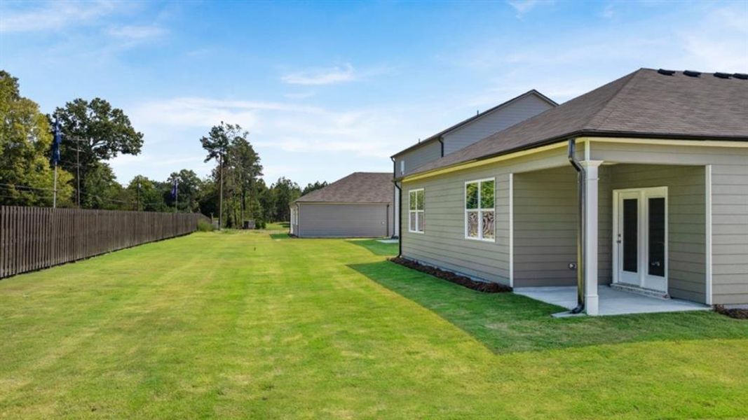 Exterior details and patio area of a home in Northberry, Rome (Image 3). Exterior details and patio area of a home in Northberry, Rome (Image 3).