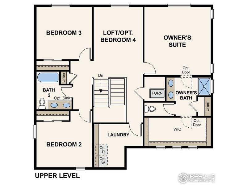2D floor plan layout of this home in Prairie Song, Windsor, CO (Image 5).