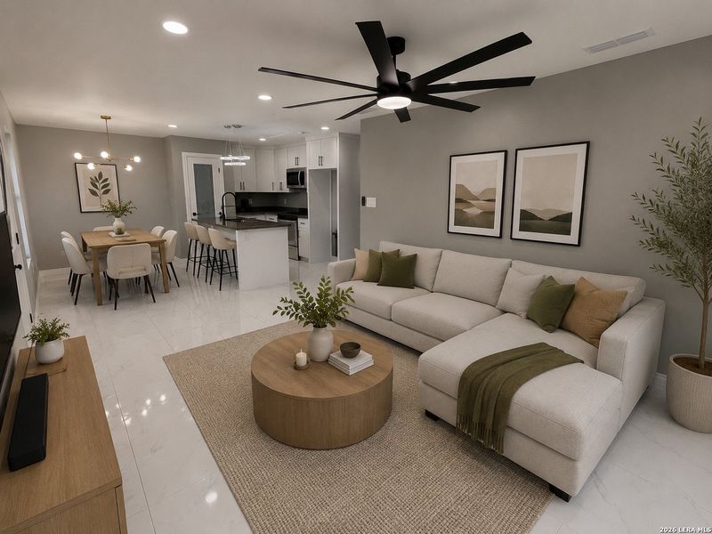 Furnished interior view inside a new home in , Laredo (Image 4).