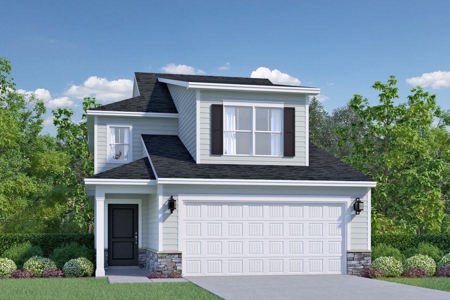 Representative exterior photo of a completed home built from the Stacey by Veranda Homes in Victorywoods Village, Columbia, SC (Image 4). Representative exterior photo of a completed home built from the Stacey by Veranda Homes in Victorywoods Village, Columbia, SC (Image 4).