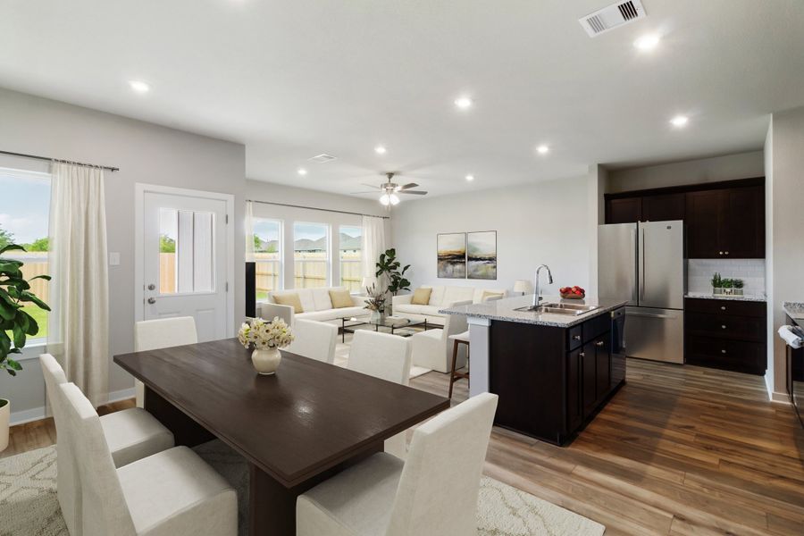Representative furnished interior of a home built from the Colorado by Omega Builders in Hillside Village, Temple (Image 5).