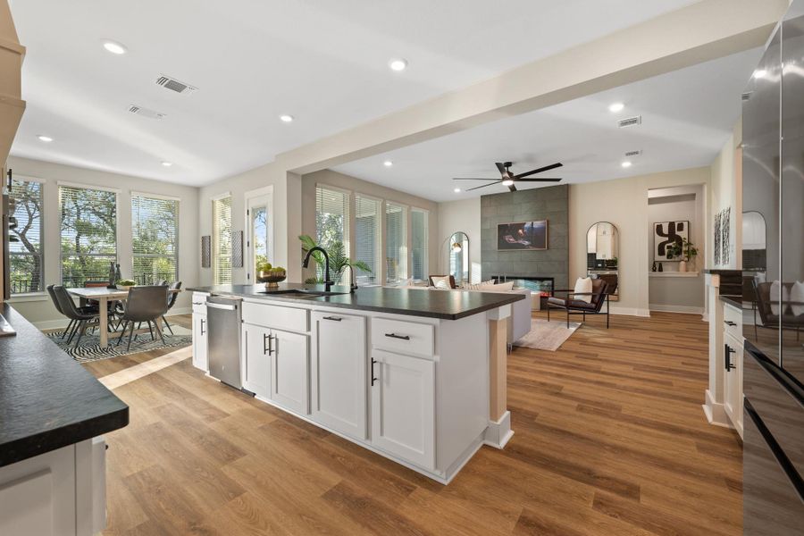 Furnished interior view inside a new home in Bryson, Leander (Image 9). Furnished interior view inside a new home in Bryson, Leander (Image 9).