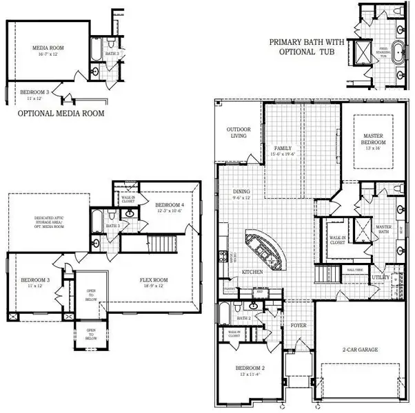 2D floor plan layout of this home in , Manvel, TX (Image 4).