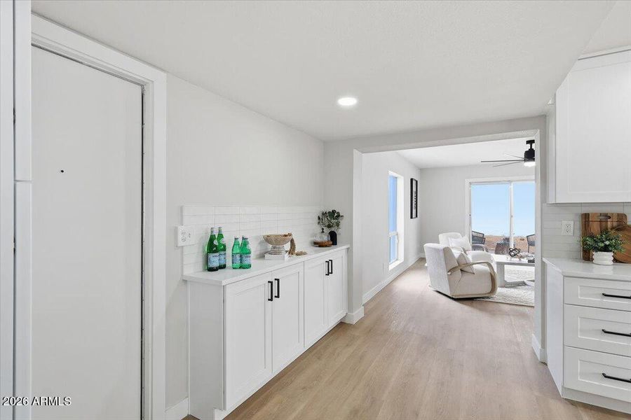 Eat in kitchen w/ base cabinet Eat in kitchen w/ base cabinet