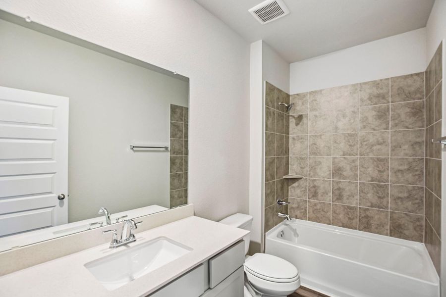 These secondary baths offer a comfortable space for family, guests, and everyday use. These secondary baths offer a comfortable space for family, guests, and everyday use.