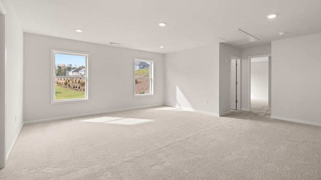 Spacious, unfurnished interior of a new home in Hamptons at Riverwood East, Dallas (Image 21).