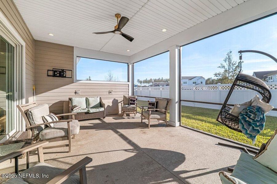 Exterior details and patio area of a home in Courtney Chase, St. Augustine (Image 3).