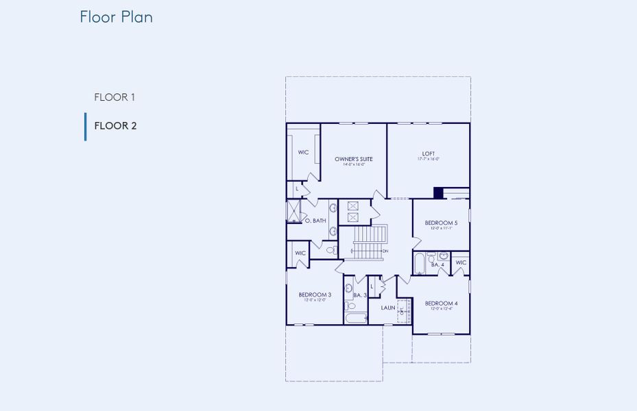 2D floor plan layout of this home in Marion Ranch, Ocala, FL (Image 5).