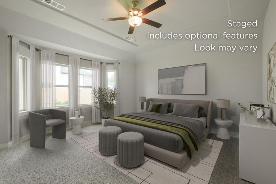 Furnished interior view inside a new home in The Grand Prairie 60', Hockley (Image 5).