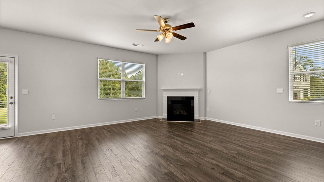 Representative unfurnished interior of a home built from the Mansfield by D.R. Horton in Chukker Creek Landing, Aiken (Image 13).