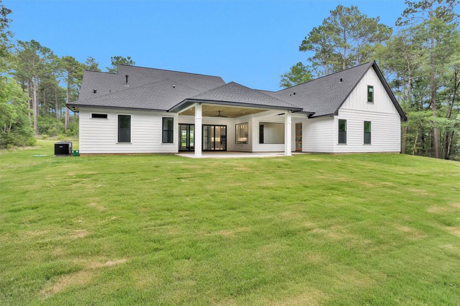 Large back yard with endless possibilities.