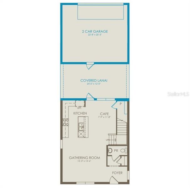 2D floor plan layout of this home in EverBe, Orlando, FL (Image 2). 2D floor plan layout of this home in EverBe, Orlando, FL (Image 2).