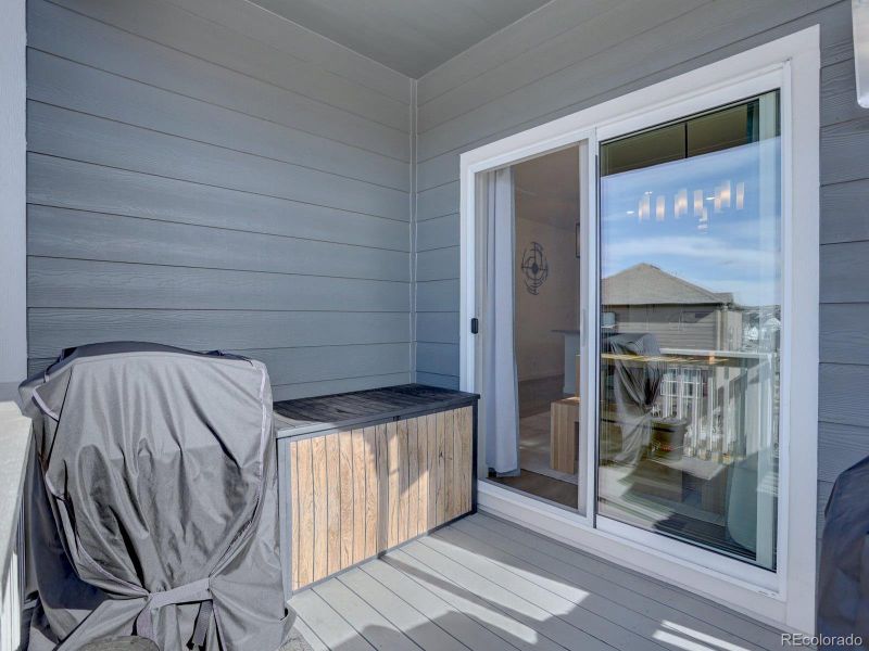 Exterior details and patio area of a home in Crystal Valley Pine Ridge, Castle Rock (Image 4).