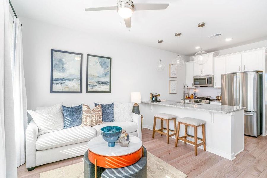 Furnished interior view inside a new home in The Cottages at East Lanier, Fayetteville (Image 10).