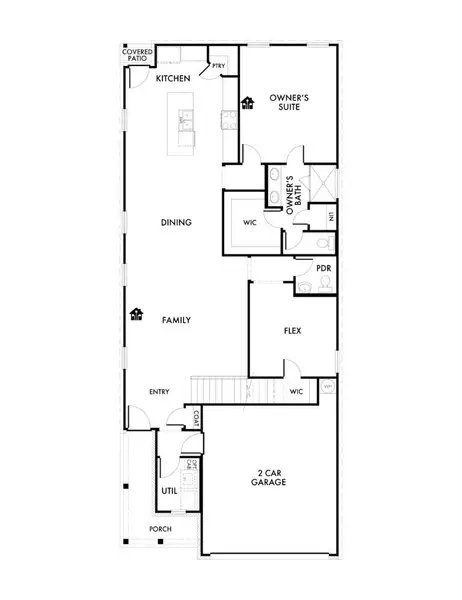 2D floor plan layout of this home in Keeneland, Aubrey, TX (Image 3).