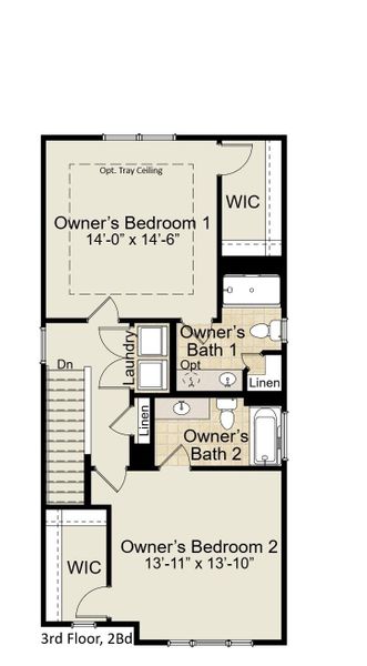 2D floor plan layout of this home in Holly View, Greenville, SC (Image 4).