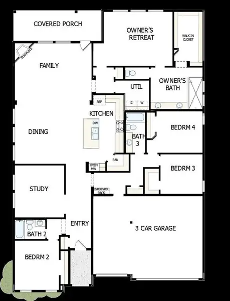 2D floor plan layout of this home in Myrtle Creek, Waxahachie, TX (Image 3). 2D floor plan layout of this home in Myrtle Creek, Waxahachie, TX (Image 3).