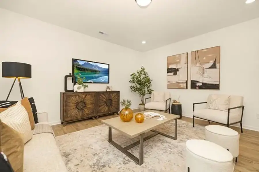 Representative furnished interior of a home built from the Inverness by True Homes in Edgewater - Lakeview Point, Lancaster (Image 7).