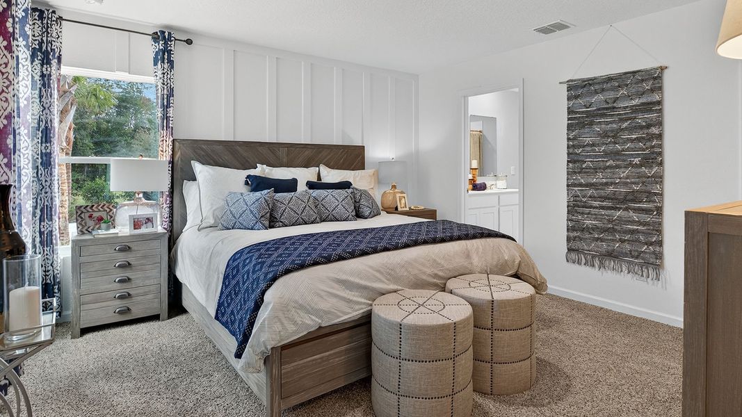 Representative furnished interior of a home built from the Berkeley II by D.R. Horton in Copes Landing, Jacksonville (Image 16).
