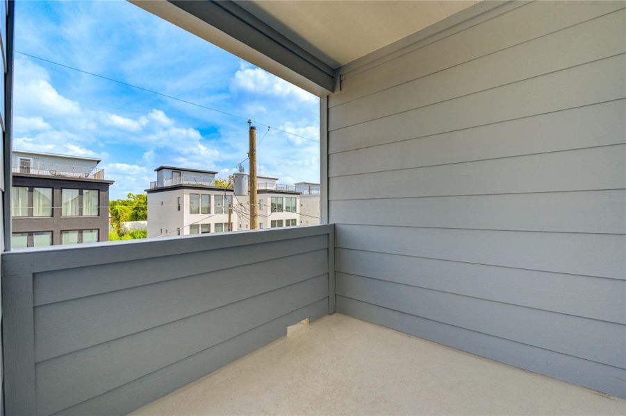 View out from the third floor balcony. no need to worry about direct sun. This balcony faces north! View out from the third floor balcony. no need to worry about direct sun. This balcony faces north!