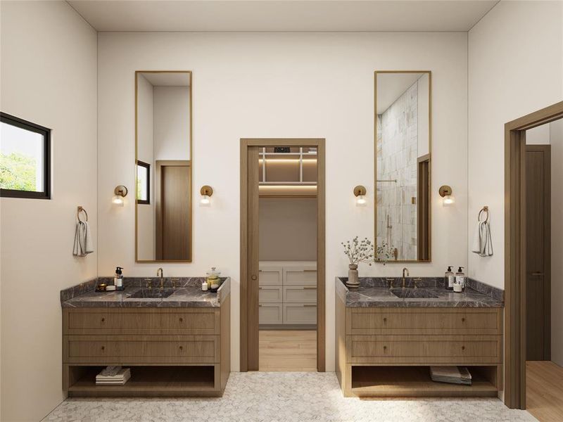 Furnished interior view inside a new home in , Dallas (Image 12).