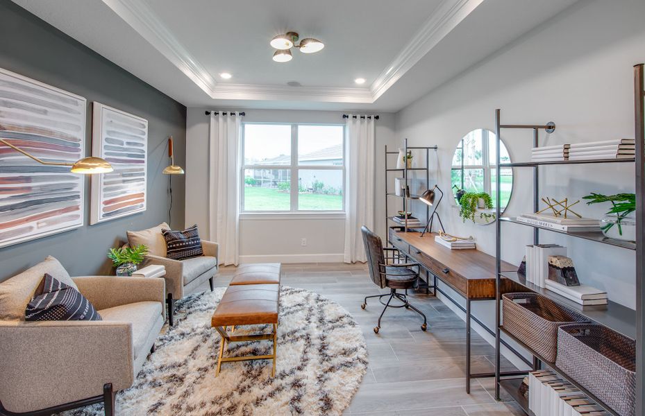 Flex room with optional doors, perfect for a home office Flex room with optional doors, perfect for a home office