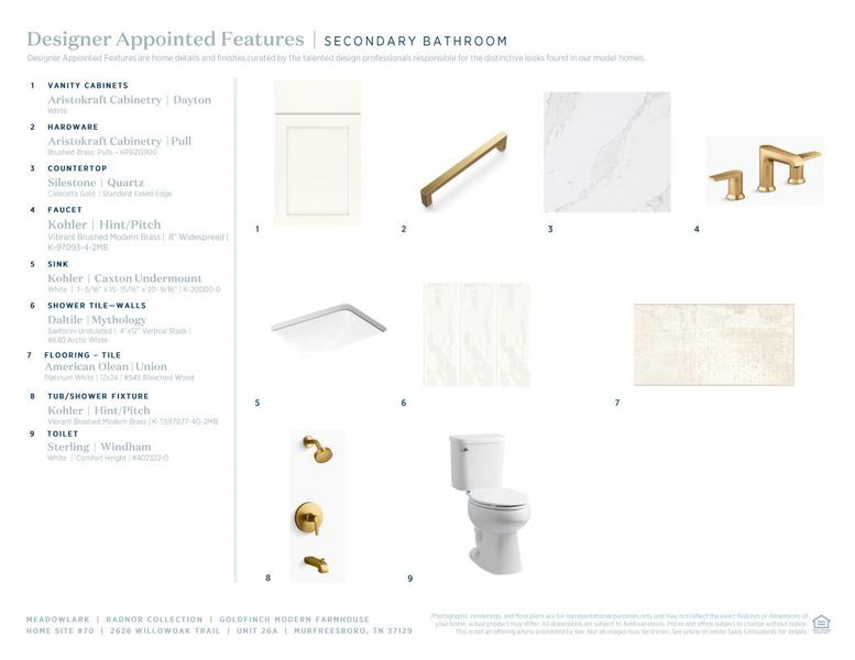 Sample of building materials used in homes in Meadowlark, Murfreesboro (Image 11).