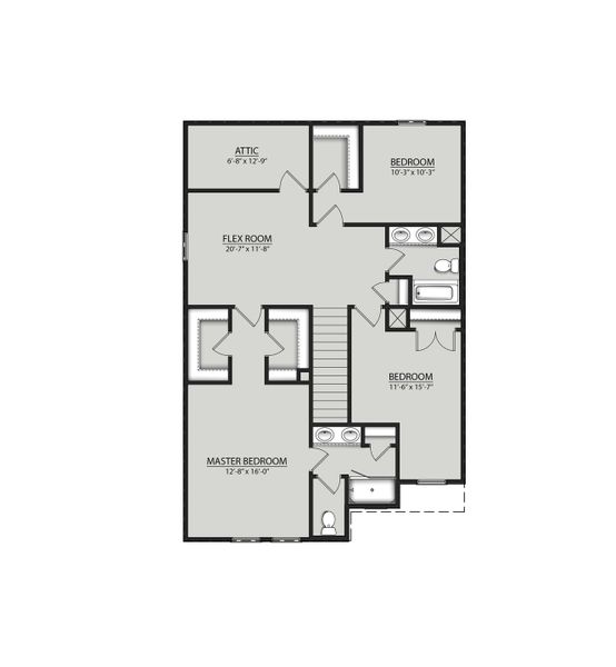 2D floor plan layout of this home in Hickory Cove, Burns, TN (Image 3). 2D floor plan layout of this home in Hickory Cove, Burns, TN (Image 3).