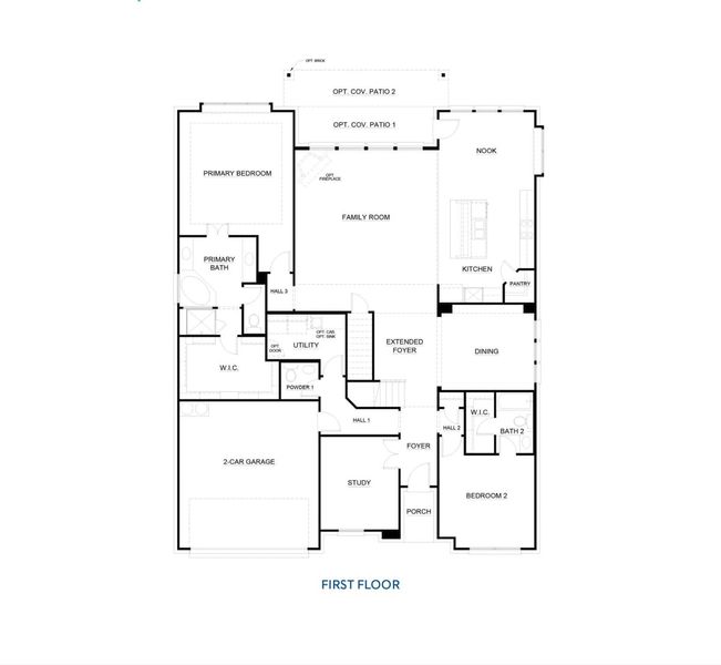 2D floor plan layout for the Concept 3473 by Landsea Homes in Myrtle Creek, Waxahachie, TX (Image 3). 2D floor plan layout for the Concept 3473 by Landsea Homes in Myrtle Creek, Waxahachie, TX (Image 3).