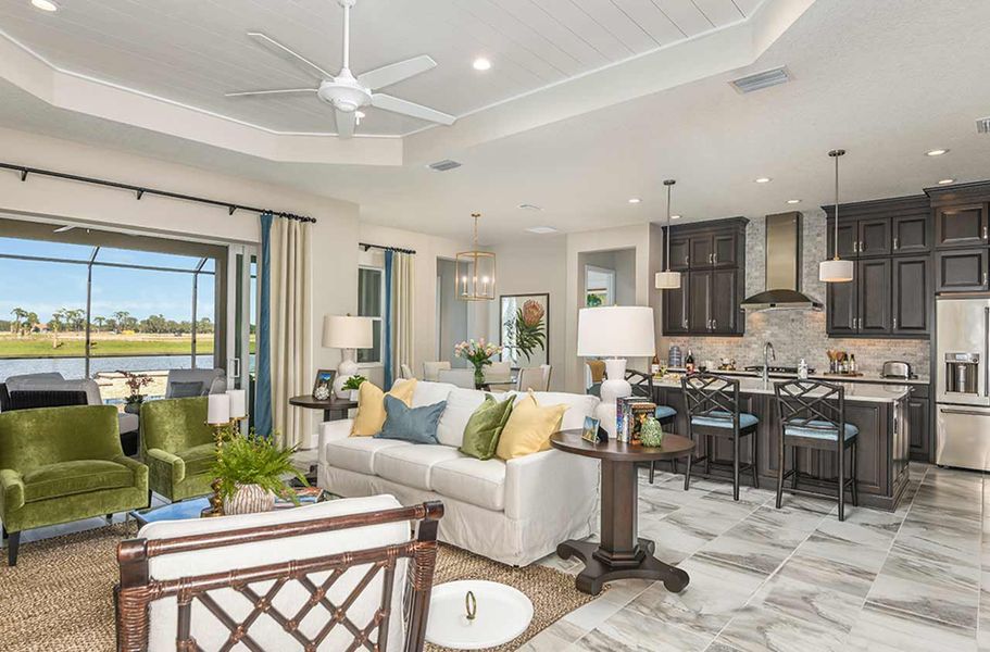 Representative furnished interior of a home built from the Bright Meadow 2 by Neal Communities in Wildleaf at North River Ranch, Parrish (Image 12).