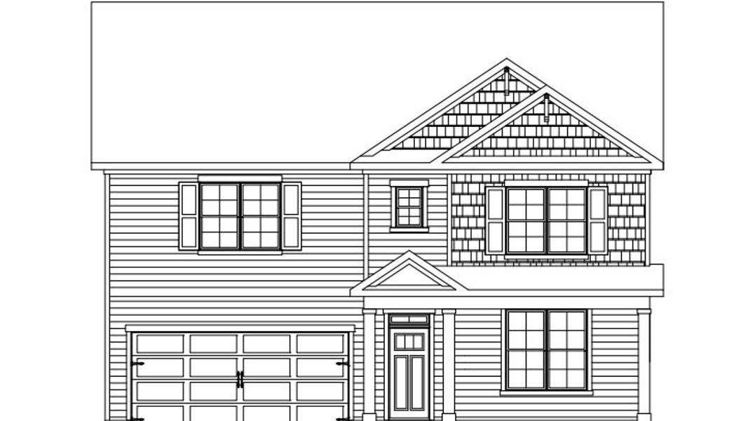 Representative rendering of the exterior for the Trent by D.R. Horton (Image 1).