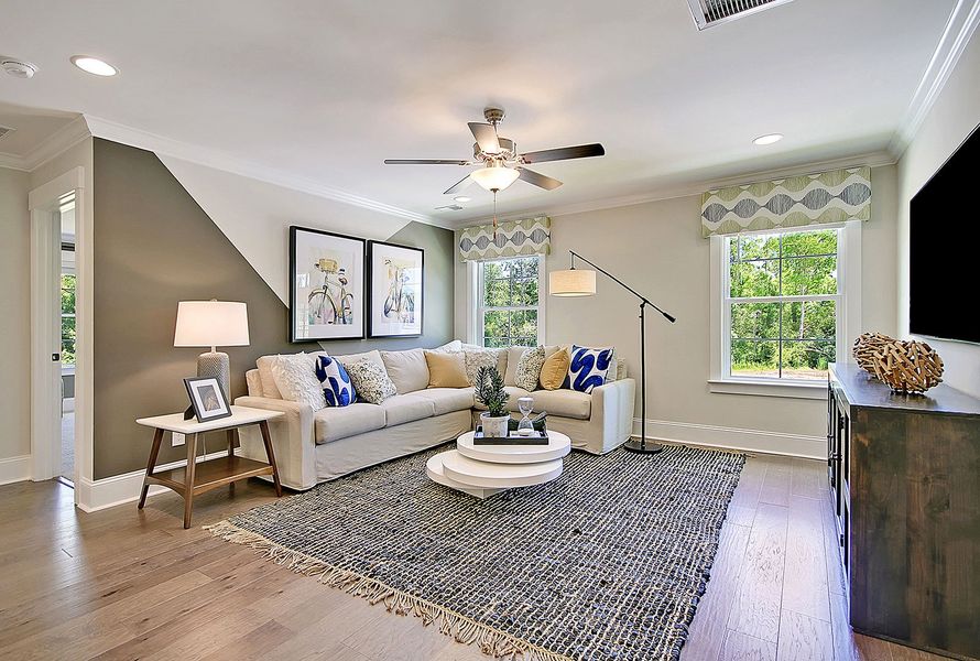 Representative furnished interior of a home built from the Warwick - Vanguard Collection by Mungo Homes in Georgias Landing, Raleigh (Image 9).