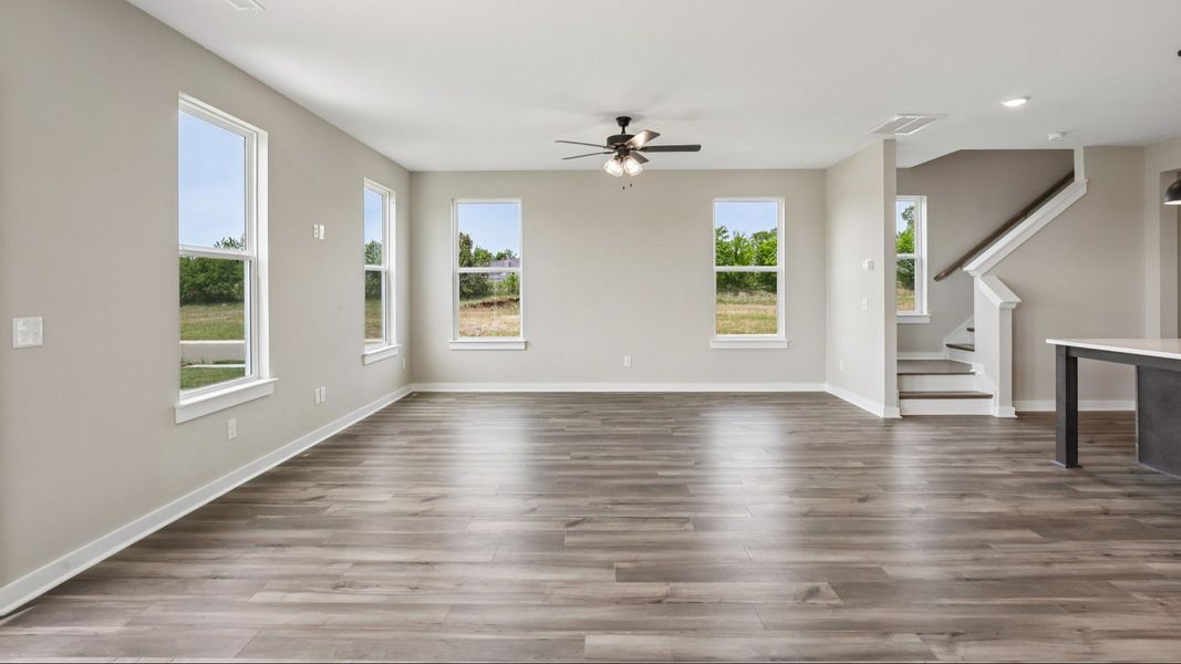 First Floor with hard surface flooring and bright natural light through windows