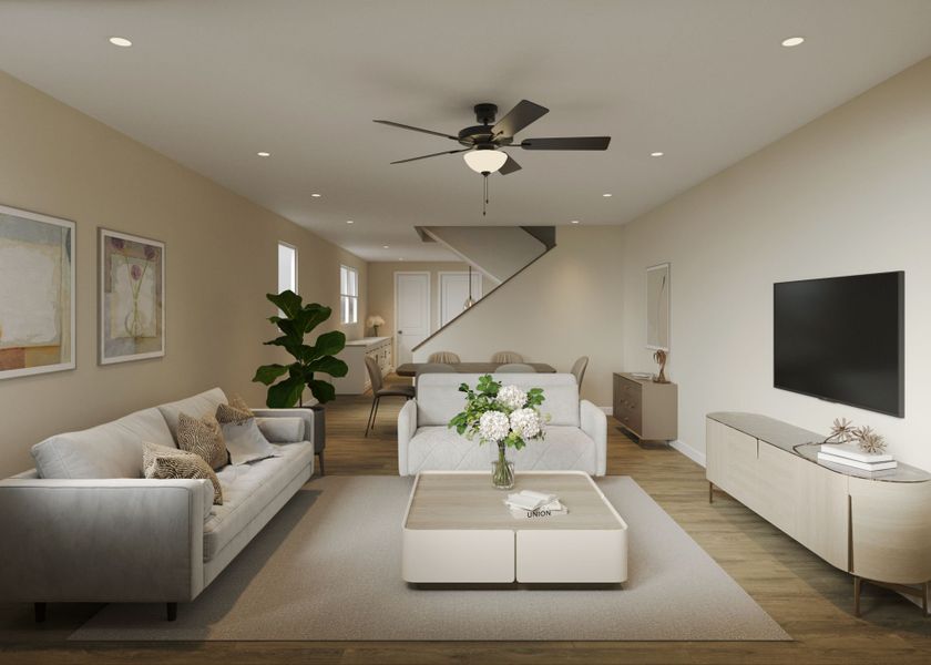 Representative furnished interior of a home built from the Camp Greene by Red Cedar Homes in Cedars at Camp Greene, Charlotte (Image 5).