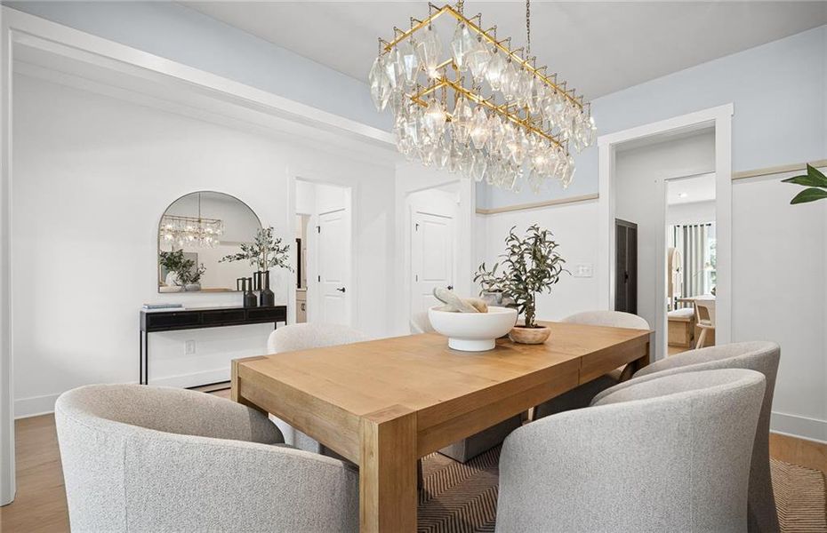 Furnished interior view inside a new home in Rose Creek, Cumming (Image 8). Furnished interior view inside a new home in Rose Creek, Cumming (Image 8).