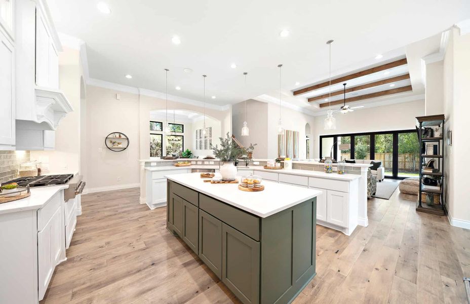Representative furnished interior of a home built from the 3546 by Ravenna Homes in The Woodlands Hills 65′, Willis (Image 12).