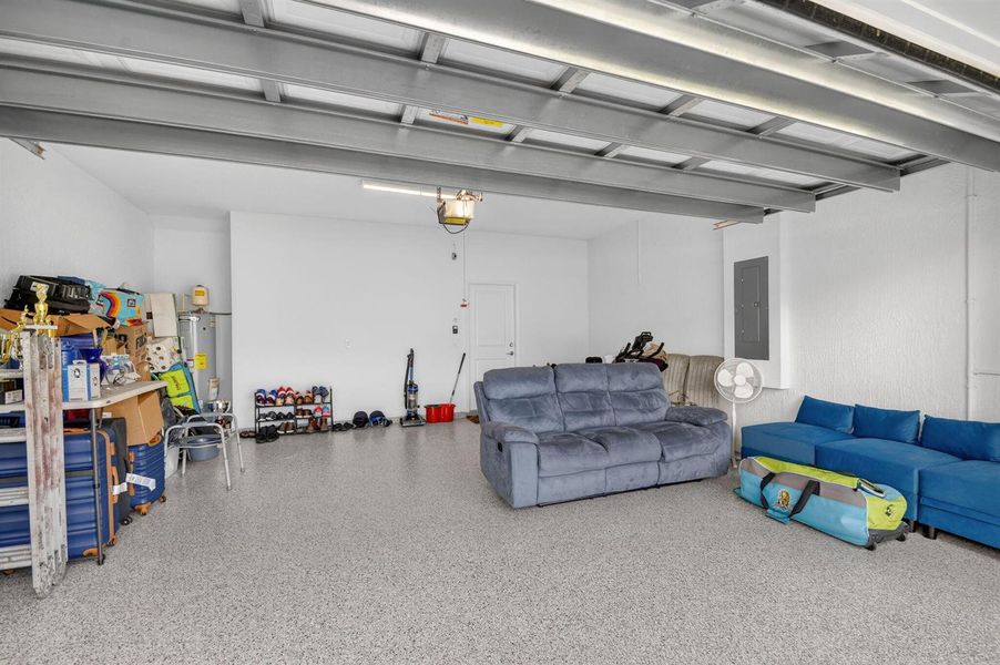 Epoxy floored garage