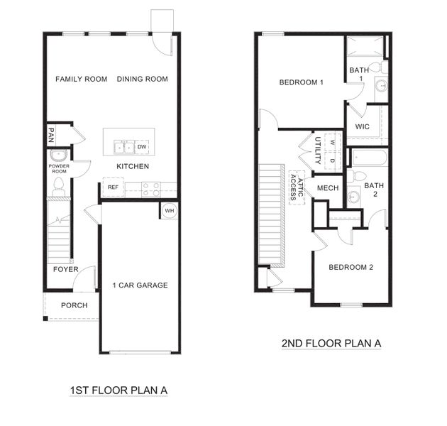 2D floor plan layout for the Robin by D.R. Horton in Arbor Trails North, Princeton, TX (Image 3). 2D floor plan layout for the Robin by D.R. Horton in Arbor Trails North, Princeton, TX (Image 3).