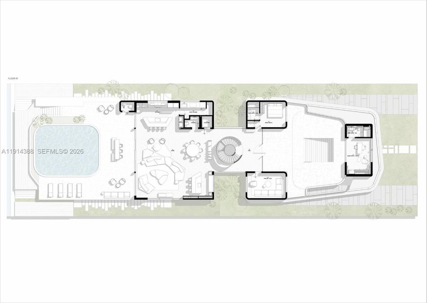 2D floor plan layout of this home in , Miami Beach, FL (Image 4).