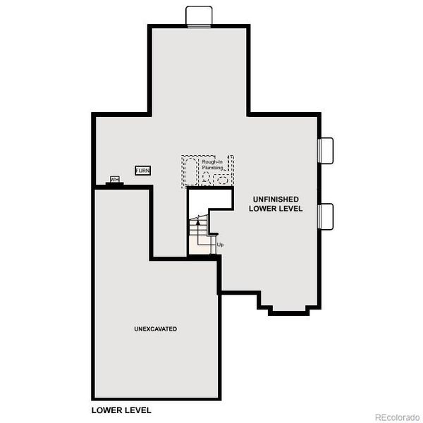 2D floor plan layout of this home in Legacy at Kime Ranch, Parker, CO (Image 6).