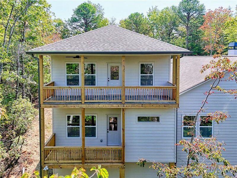 Front exterior of a new home in , Clayton, GA, highlighting curb appeal (Image 24).