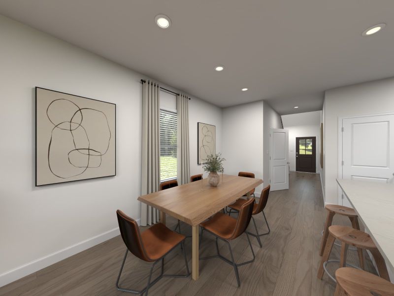 Host elegant dinner parties in the dining room.