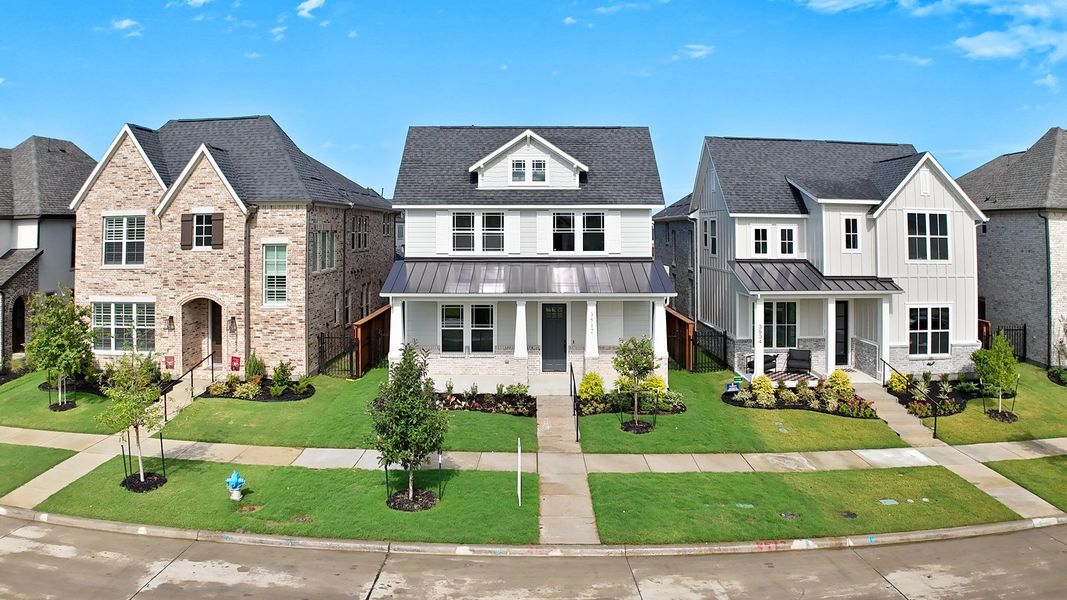 Front exterior of a new home in Fields - 40' Lots, Frisco, TX, highlighting curb appeal (Image 23).